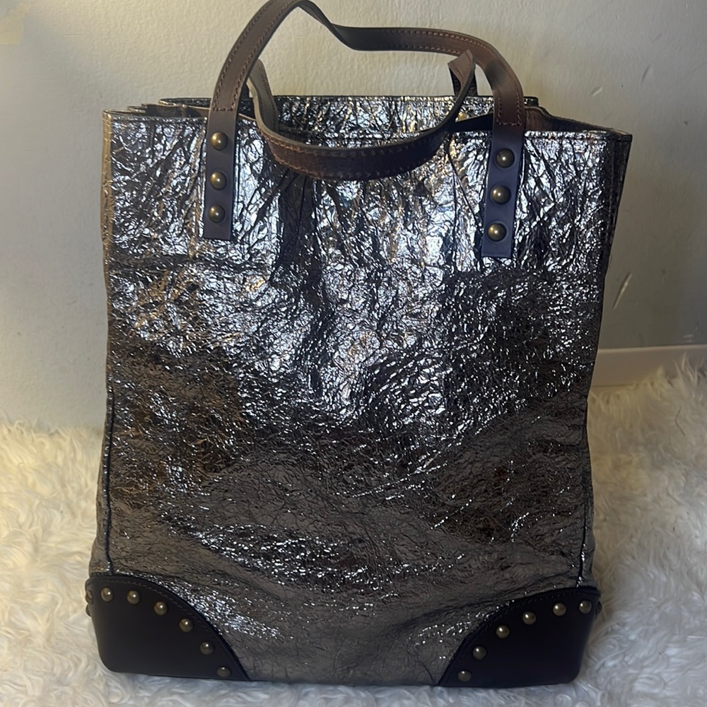 Alchimia  Italian leather tote bag metallic